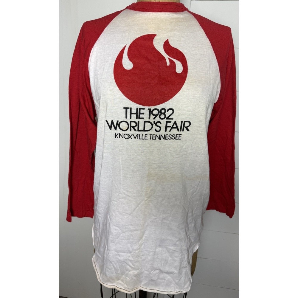 Vintage Men's XL 1982 World's Fair Knoxville TN Raglan Ringer T-Shirt